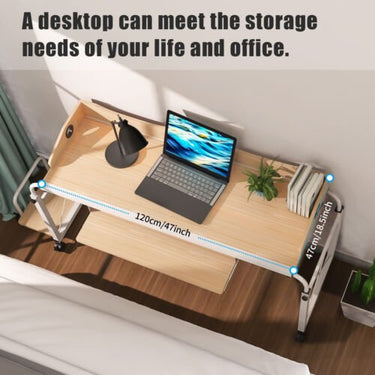 Adjustable Overbed Table with Wheels - Multi - Functional - InspiredGrabs.com